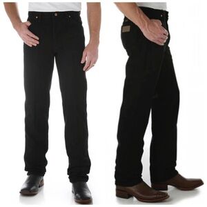 Wrangler 936WBK Men’s Slim Fit Jeans Black Cowboy Cut Denim Sz 31 x 30